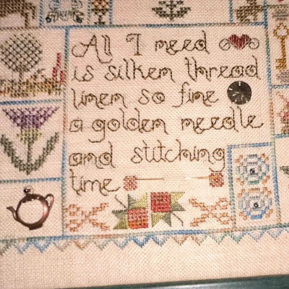 Jeanette Douglas “Spring Treasures” Finished Cross Stitch